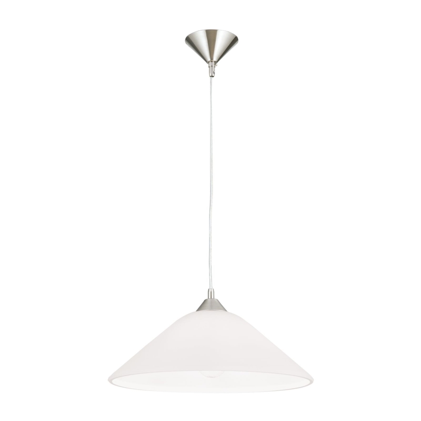 Ljuskrona med textilsladd GRADO 1xE27/60W/230V diameter 40 cm matt krom