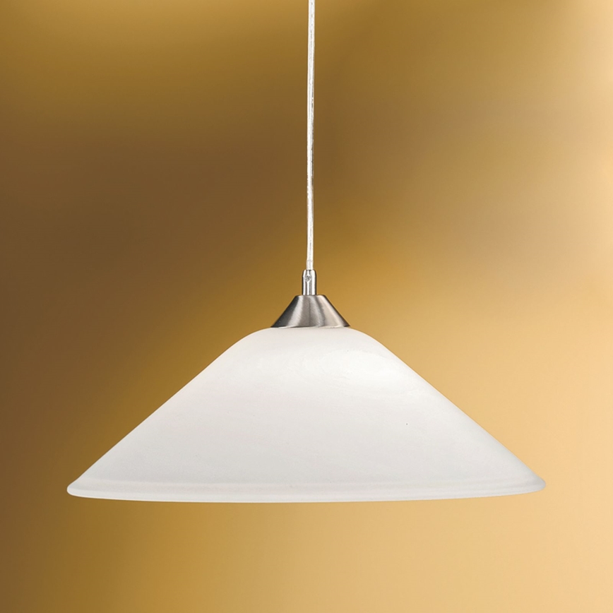 Ljuskrona med textilsladd GRADO 1xE27/60W/230V diameter 40 cm matt krom