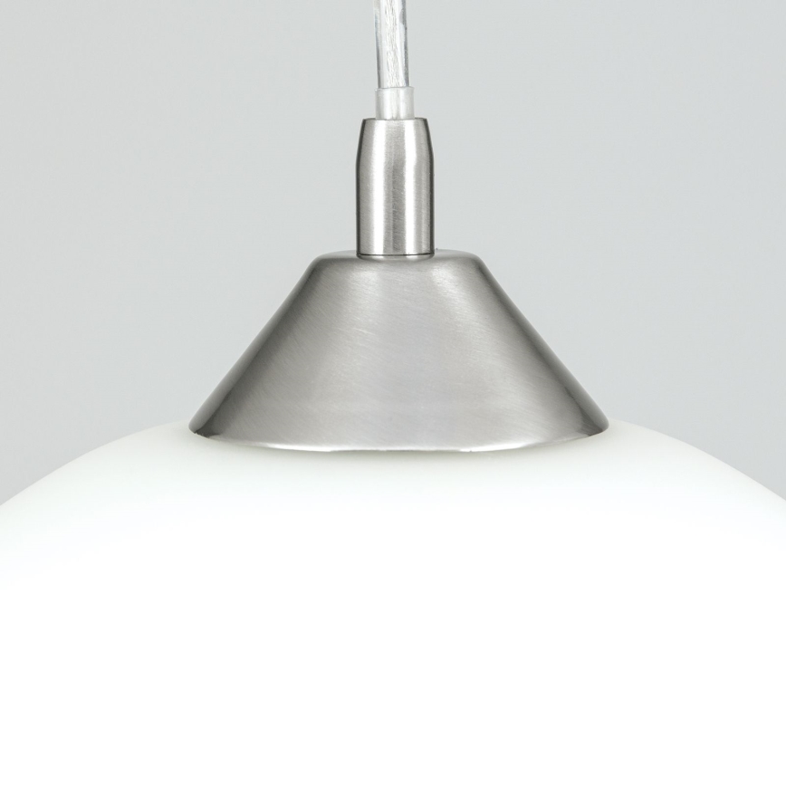 Ljuskrona med textilsladd GRADO 1xE27/60W/230V diameter 40 cm matt krom