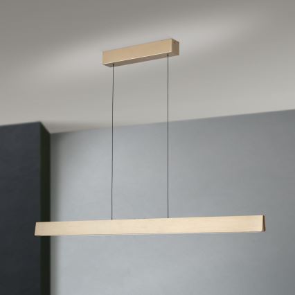 LED ljusreglerad ljuskrona på textilsladd TARA LED/44W/230V 2700/3800/4500/5700K guld