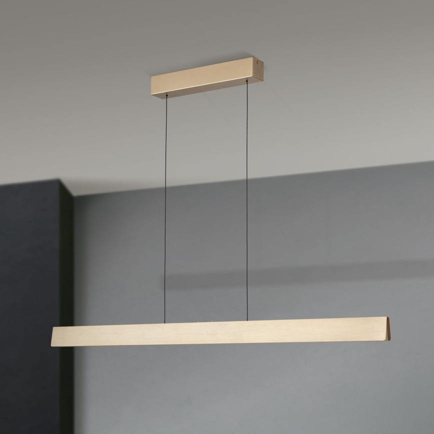 LED ljusreglerad ljuskrona på textilsladd TARA LED/44W/230V 2700/3800/4500/5700K guld