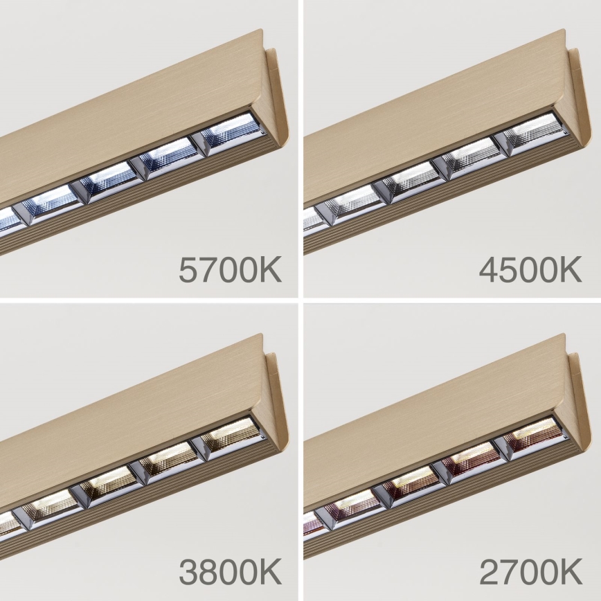 LED ljusreglerad ljuskrona på textilsladd TARA LED/44W/230V 2700/3800/4500/5700K guld