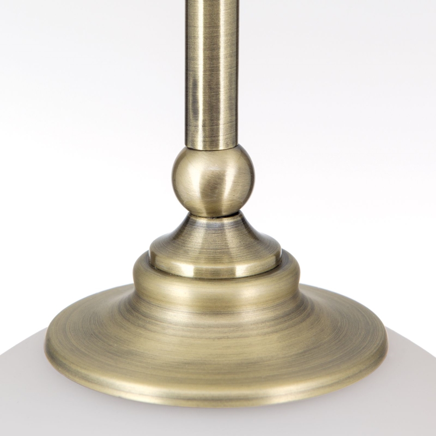 Ljuskrona med textilsladd OLD LAMP 1xE27/40W/230V vit/mässing