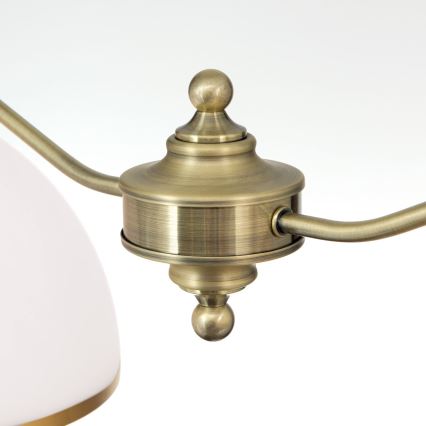Ljuskrona på kedja OLD LAMP 2xE27/40W/230V vit/mässing