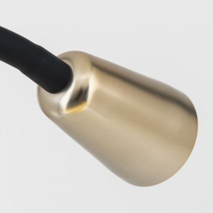 Flexibel bordslampa med klämma DOTTY 1xGU10/10W/230V mässing/svart