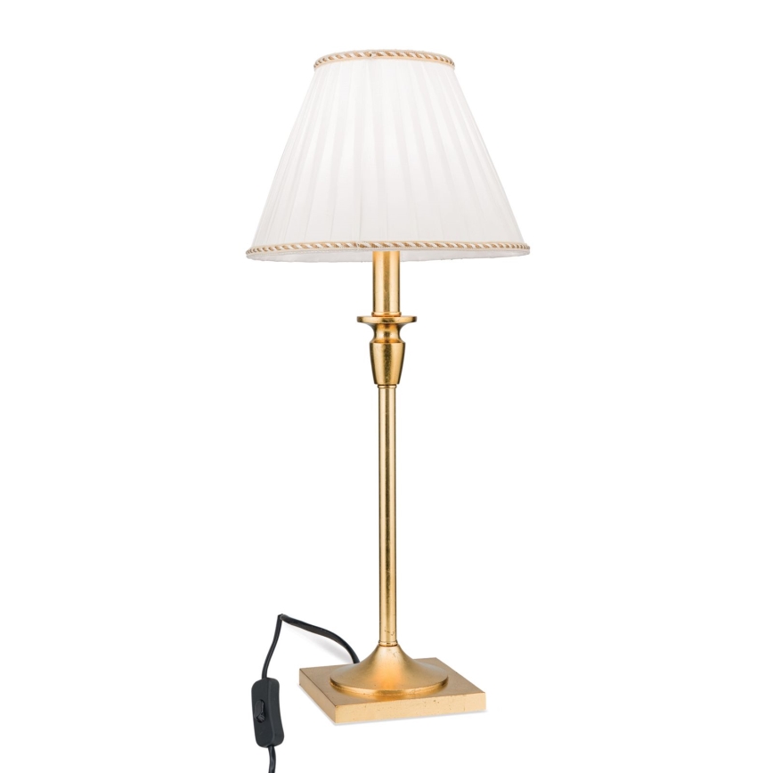 Bordslampa FONSA 1xE27/60W/230V 61 cm vit/guld
