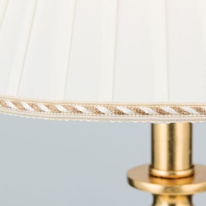 Bordslampa FONSA 1xE27/60W/230V 61 cm vit/guld