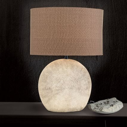 Bordslampa ETHNO 1xE27/60W/230V keramik brun/beige