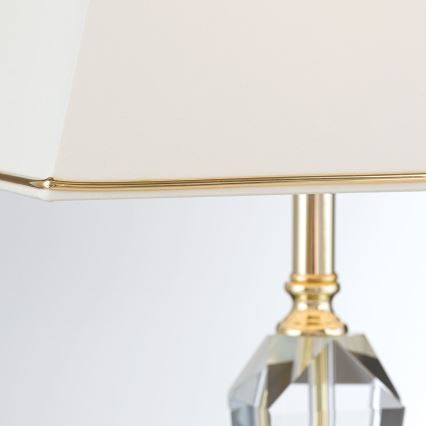 Bordslampa i kristall VERONIQUE 1xE27/60W/230V grädde/guld