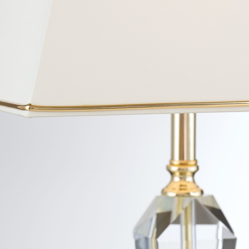 Bordslampa i kristall VERONIQUE 1xE27/60W/230V grädde/guld