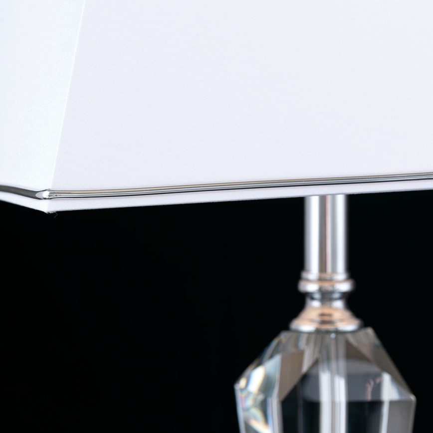 Bordslampa i kristall VERONIQUE 1xE27/60W/230V vit/krom