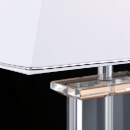 Bordslampa i kristall VERONIQUE 1xE27/60W/230V vit/genomskinlig