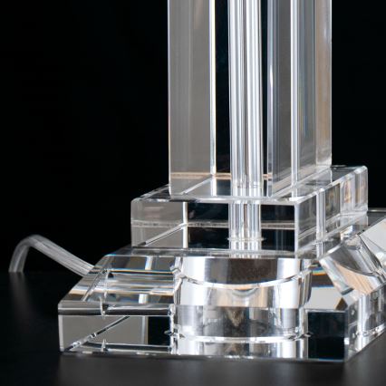 Bordslampa i kristall VERONIQUE 1xE27/60W/230V vit/genomskinlig