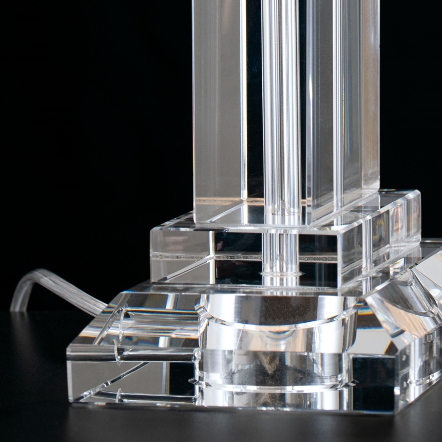 Bordslampa i kristall VERONIQUE 1xE27/60W/230V vit/genomskinlig
