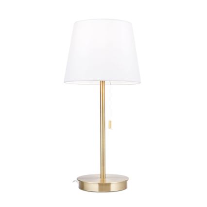Bordslampa med USB-port LUDWIG 1xE27/40W/230V 50 cm vit/guld