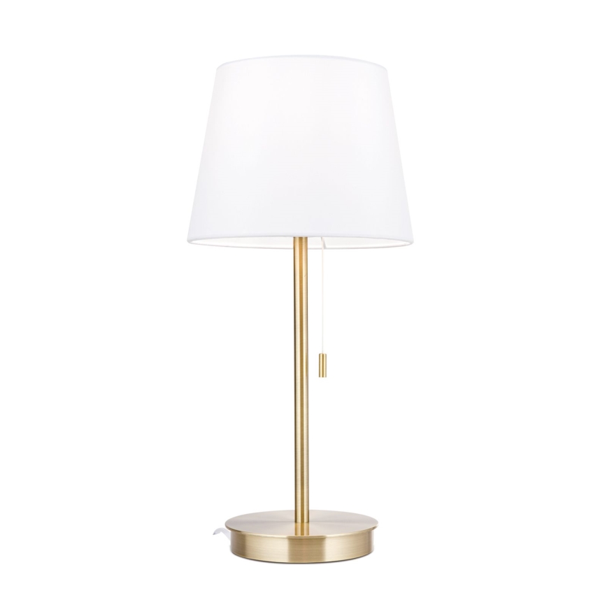 Bordslampa med USB-port LUDWIG 1xE27/40W/230V 50 cm vit/guld