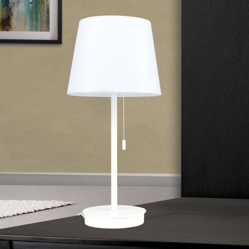 Bordslampa med USB-port LUDWIG 1xE27/40W/230V 50 cm vit
