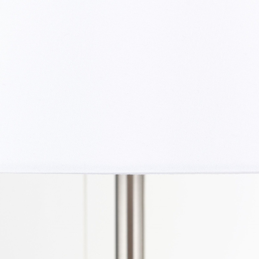 Bordslampa med USB-port LUDWIG 1xE27/40W/230V 50 cm vit/matt krom