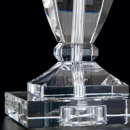 Bordslampa i kristall POKAL 1xE27/60W/230V vit/genomskinlig