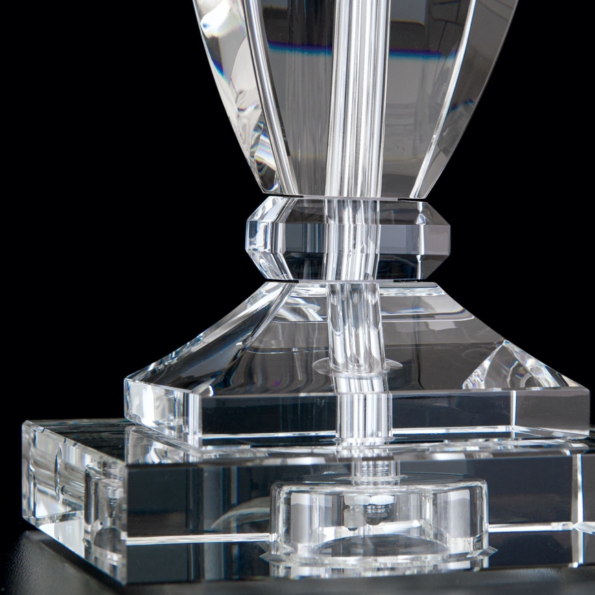 Bordslampa i kristall POKAL 1xE27/60W/230V vit/genomskinlig