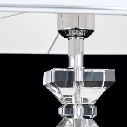Bordslampa i kristall POKAL 1xE27/60W/230V vit/genomskinlig