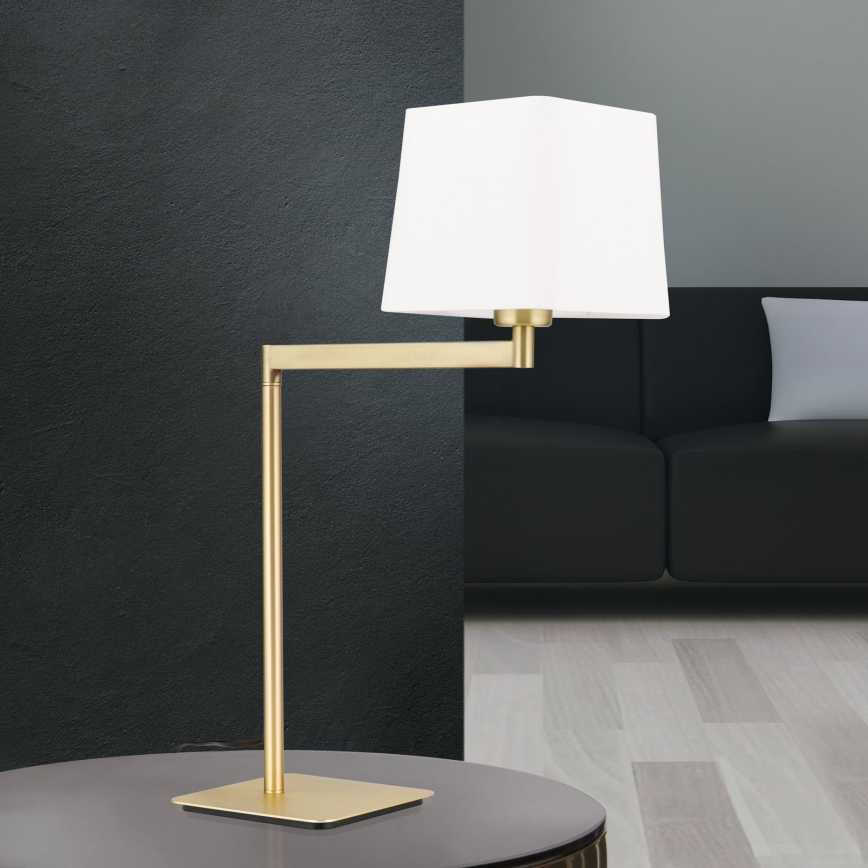 Bordslampa CARLTON 1xE27/40W/230V vit/guld