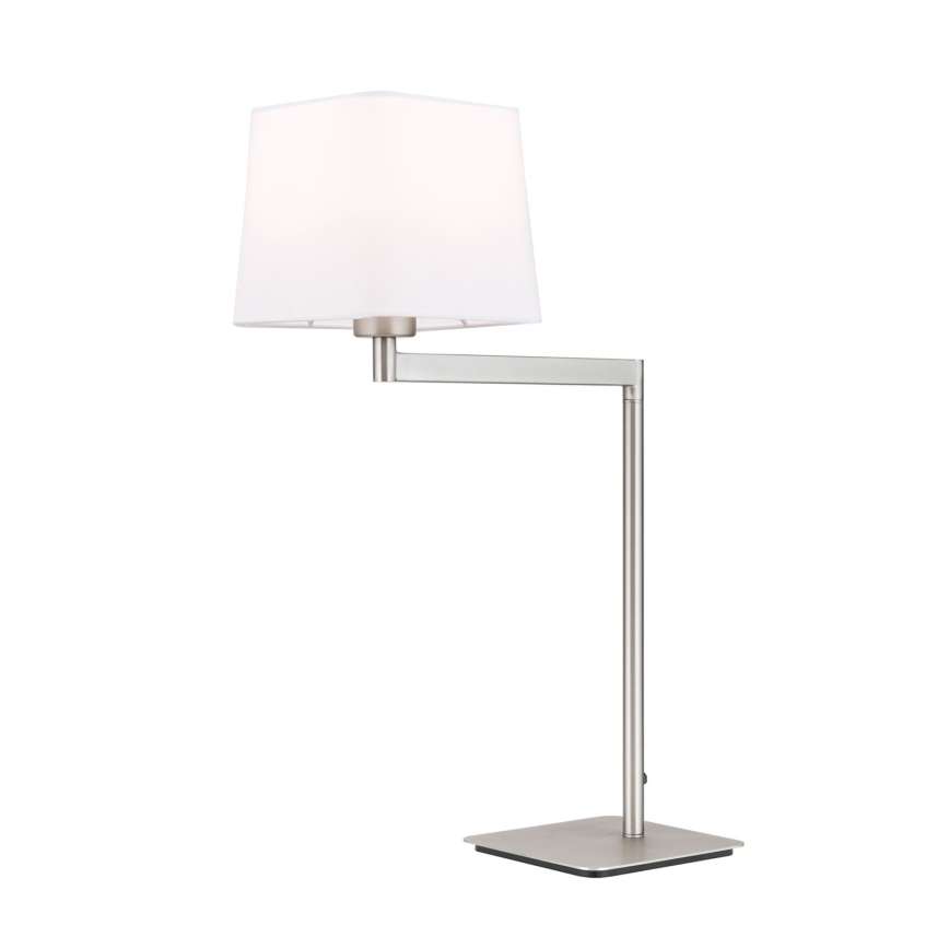 Bordslampa CARLTON 1xE27/40W/230V vit/matt krom