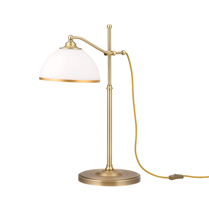 Bordslampa OLD LAMP 1xE27/40W/230V 65 cm vit/mässing