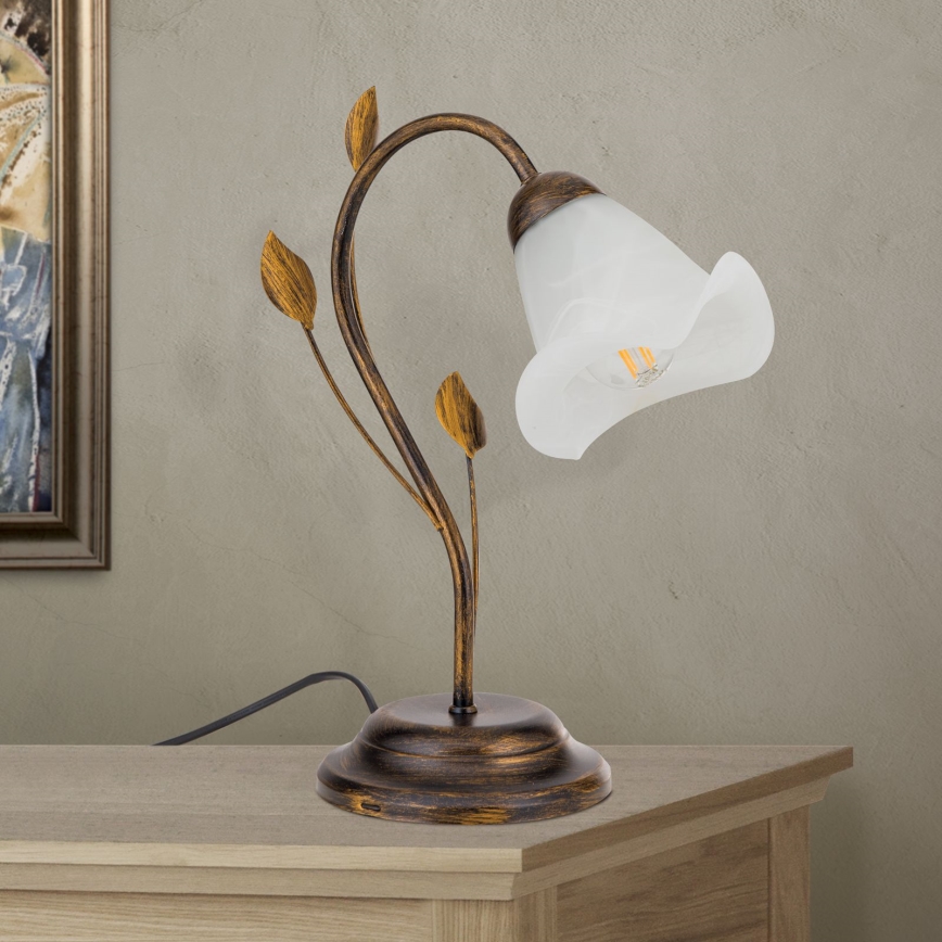 Bordslampa SISI 1xE14/40W/230V brons/patina