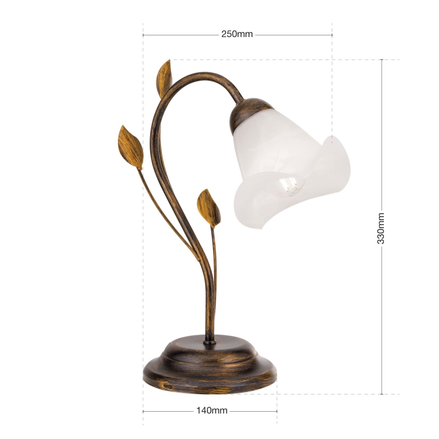 Bordslampa SISI 1xE14/40W/230V brons/patina