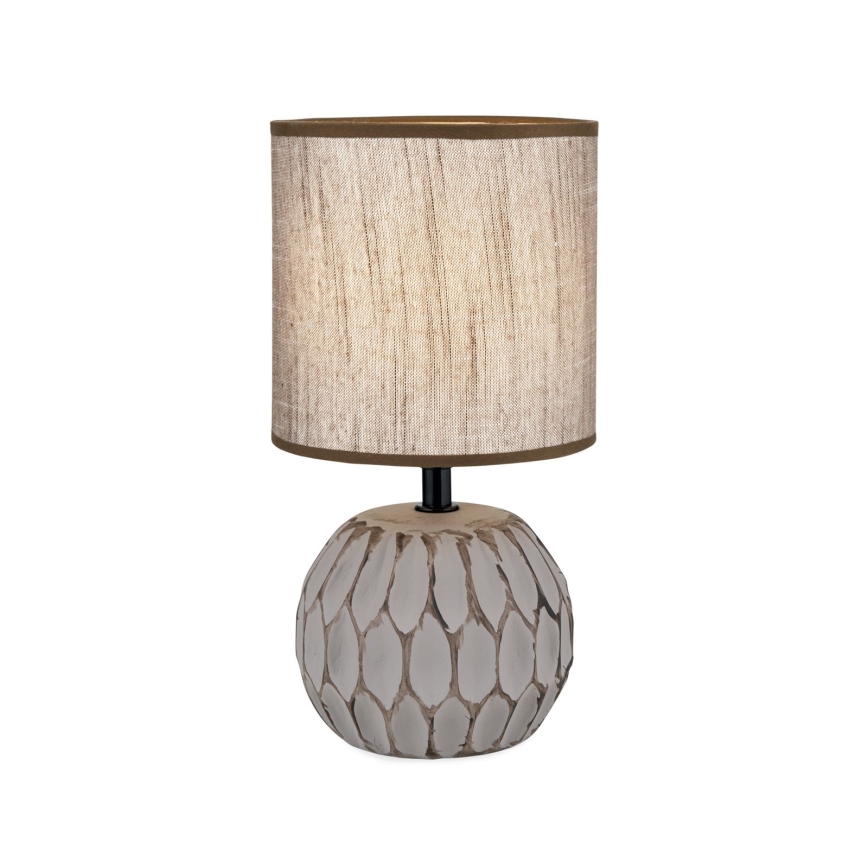 Bordslampa PINIA 1xE14/25W/230V keramik beige/grå