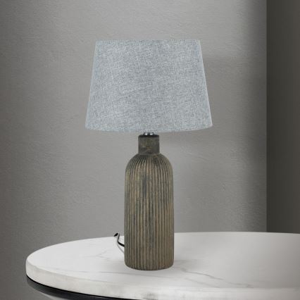 Bordslampa ORCHID 1xE27/40W/230V keramik brun/grå