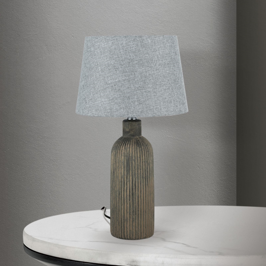 Bordslampa ORCHID 1xE27/40W/230V keramik brun/grå
