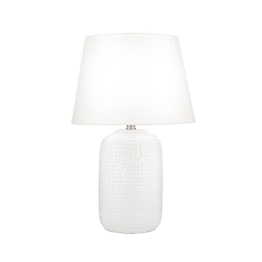 Bordslampa CORAL 1xE27/40W/230V keramik/vit