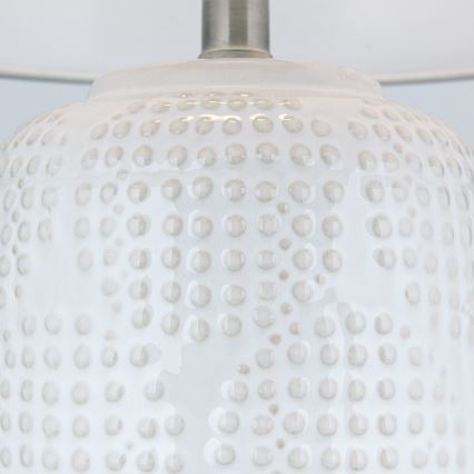 Bordslampa CORAL 1xE27/40W/230V keramik/vit