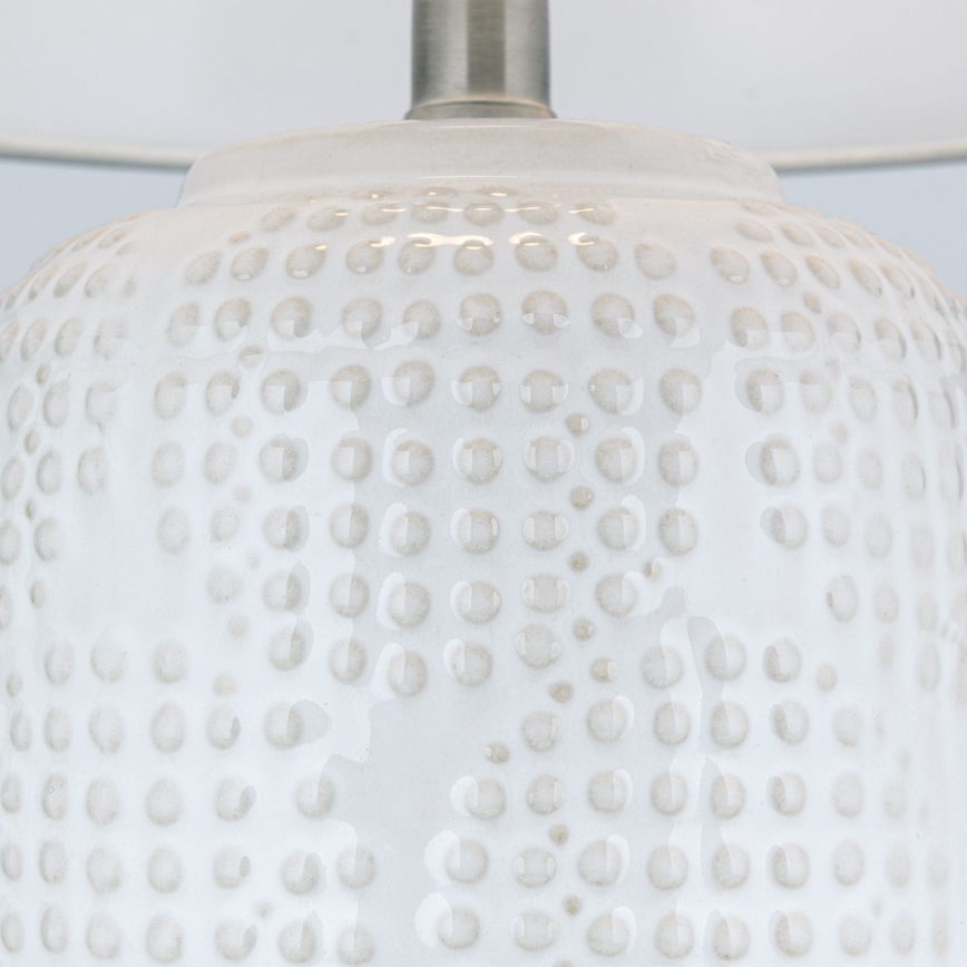Bordslampa CORAL 1xE27/40W/230V keramik/vit