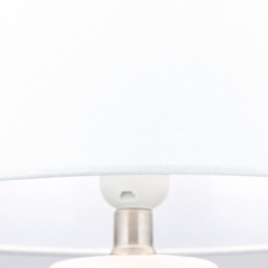 Bordslampa CORAL 1xE27/40W/230V keramik/vit