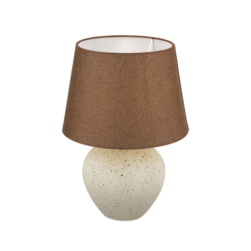 Bordslampa MASAI 1xE27/40W/230V keramik brun/beige