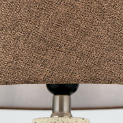 Bordslampa MASAI 1xE27/40W/230V keramik brun/beige