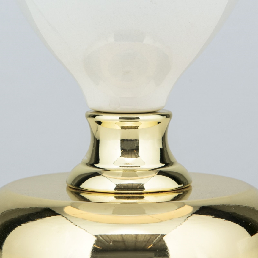 Bordslampa OVUM 1xE27/40W/230V 48 cm keramik vit/guld