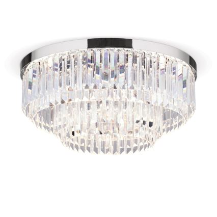 LED Ljusreglerad taklampa i kristall PRISM LED/80W/230V diameter 55 cm skinande krom