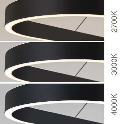 LED-ljuskrona på vajer CARRARA LED/80W/230V 2700/3000/4000K svart