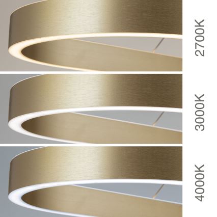 LED-pendel med vajer CARRARA LED/80W/230V 2700/3000/4000K guld