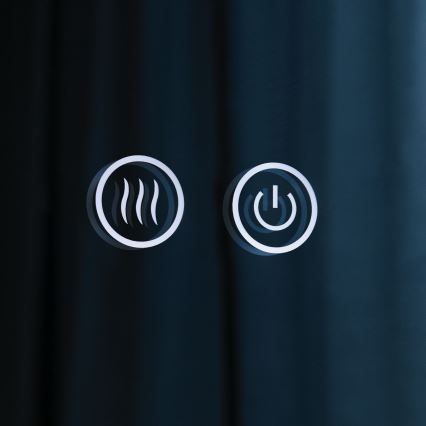 LED-badrumsspegel, uppvärmd, väggmonterad med belysning FOCUS LED/27W/230V 3000/4200/6000K Ø 80 cm IP44