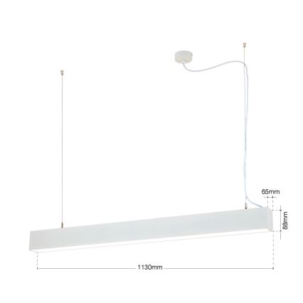 LED tak-/pendelarmatur 2-i-1 PALKKI LED/38W/230V 3000/4000/5000K vit