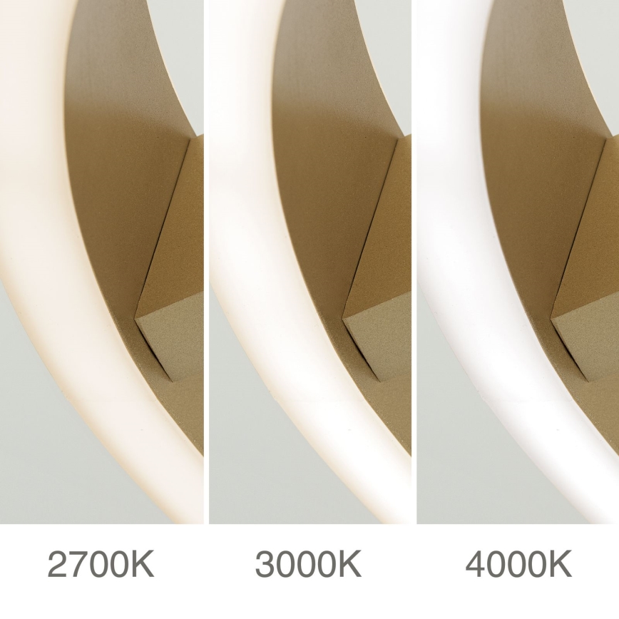 LED taklampa KOLK LED/40W/230V 2700/3000/4000K Ø 40 cm guld