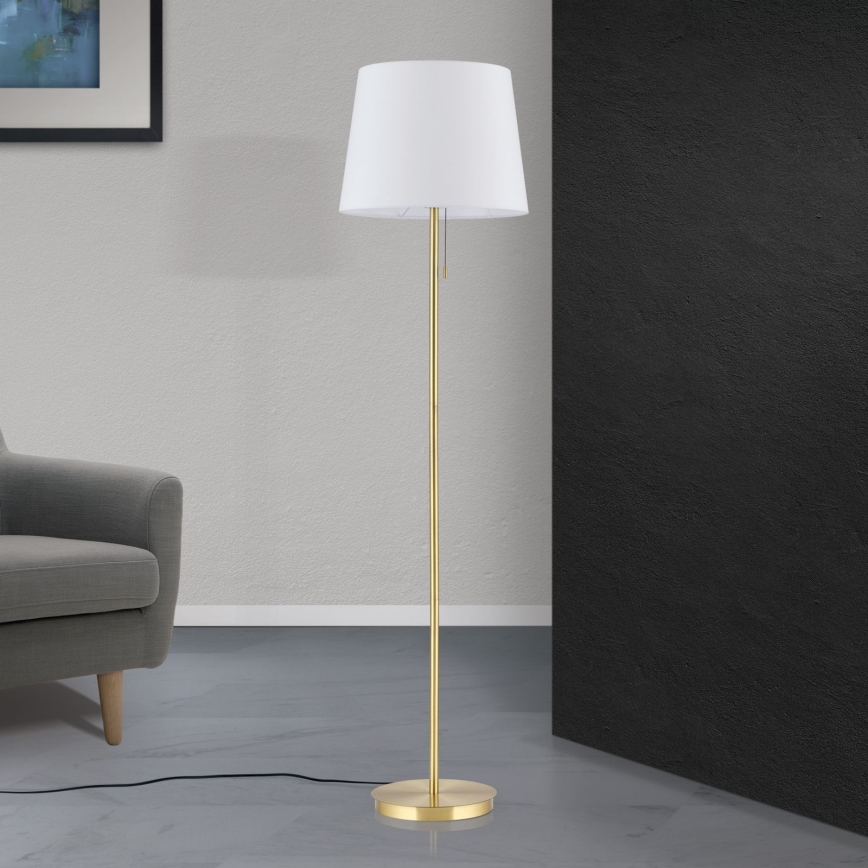 Golvlampa LUDWIG 1xE27/40W/230V vit/guld