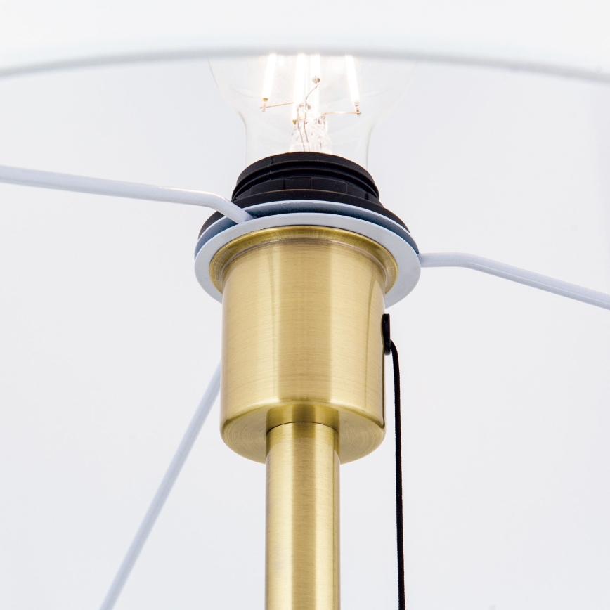 Golvlampa LUDWIG 1xE27/40W/230V vit/guld