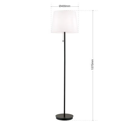 Golvlampa LUDWIG 1xE27/40W/230V vit/svart