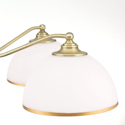 Ljuskrona på kedja OLD LAMP 5xE27/40W/230V diameter 75 cm vit/mässing